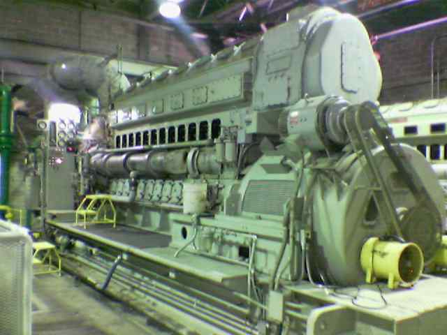 Fairbank Morse submarine diesel engine with a Woodward type UG32 diesel governor.jpg